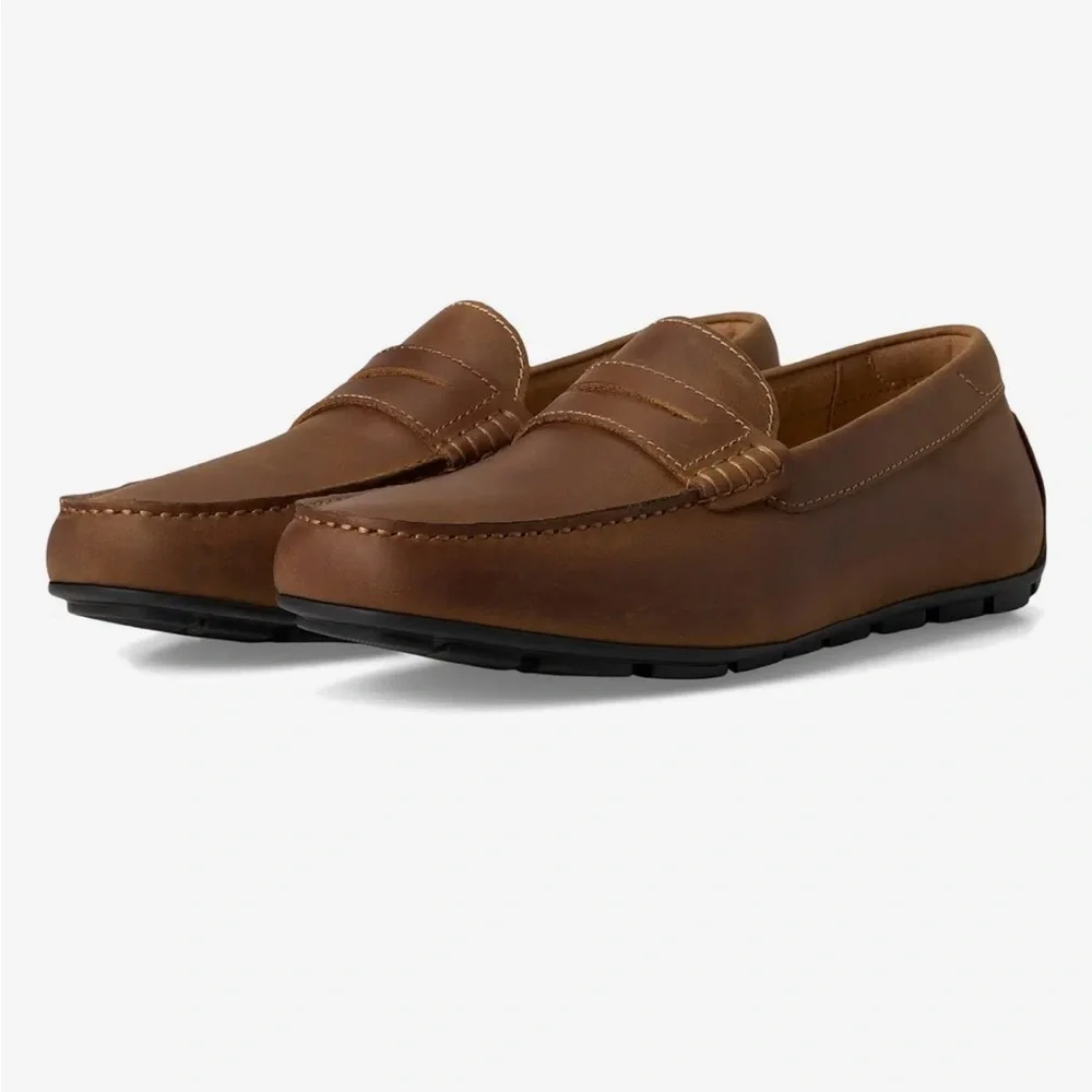 Florsheim Throttle Moc Toe Penny Driver Leather Preppy Classic Brown Crazy Horse